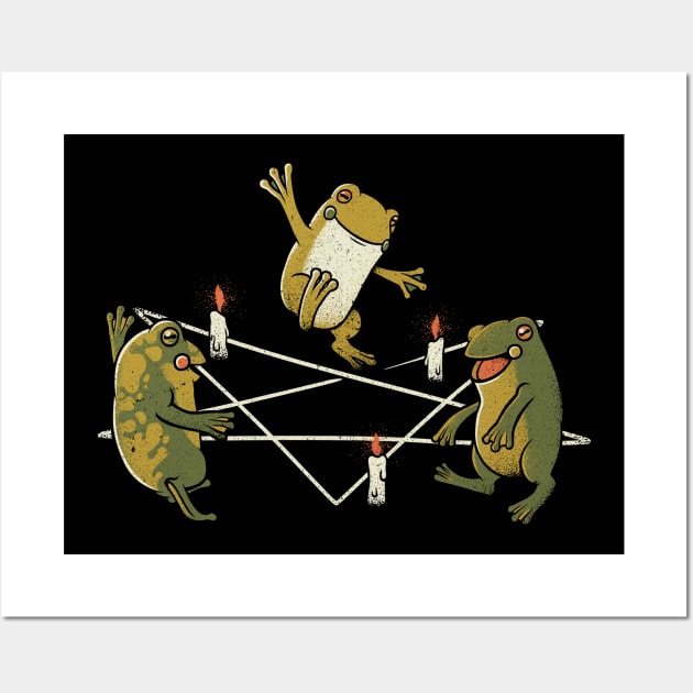 Dancing Frog Pentagram Witchcraft by Tobe Fonseca Wall Art by Tobe_Fonseca